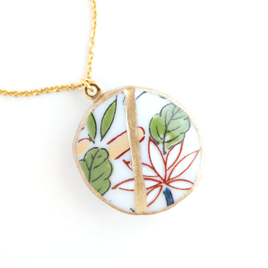 Ware Kintsugi Necklace - White Green