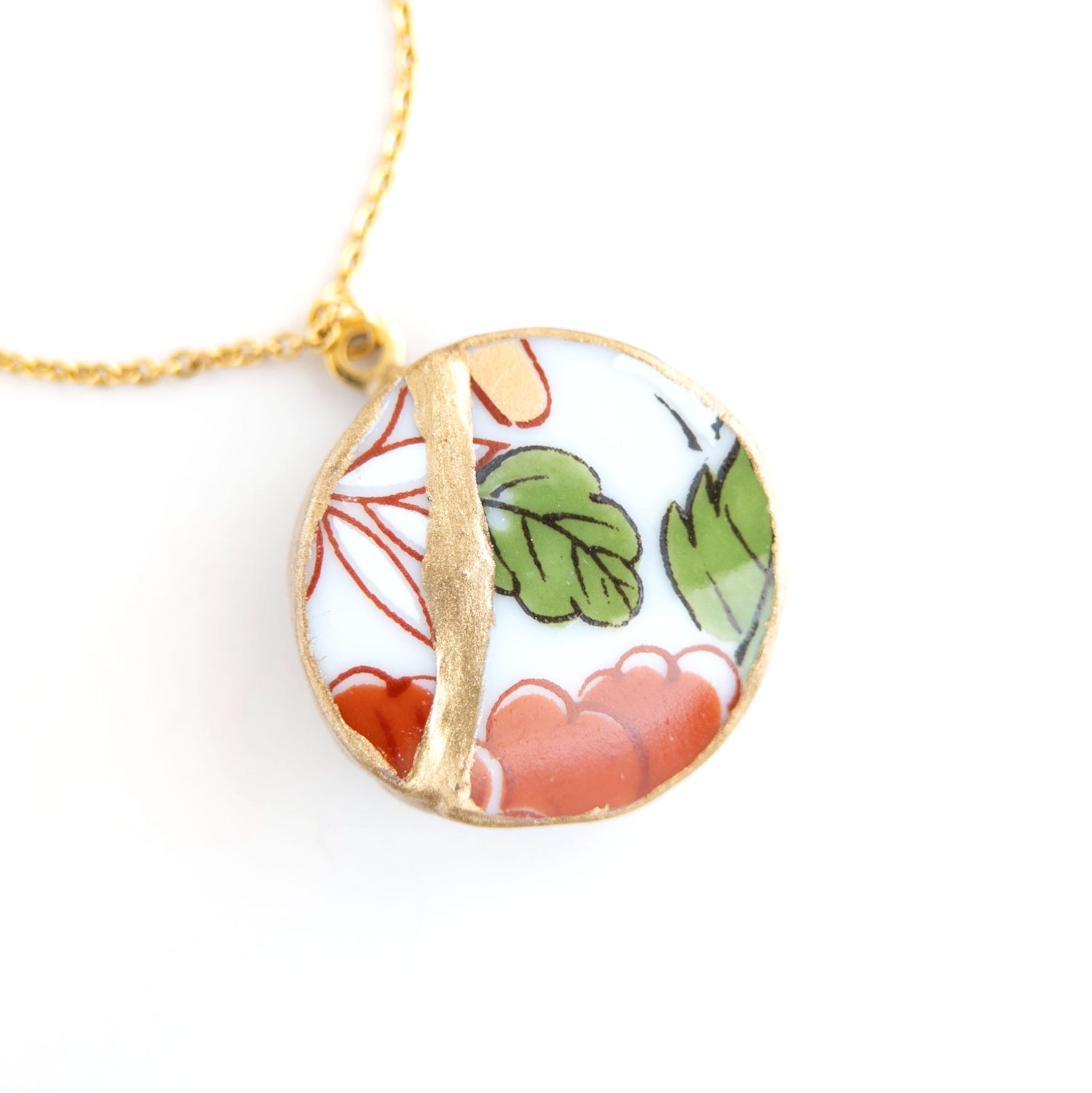 Ware Kintsugi Necklace - White Red