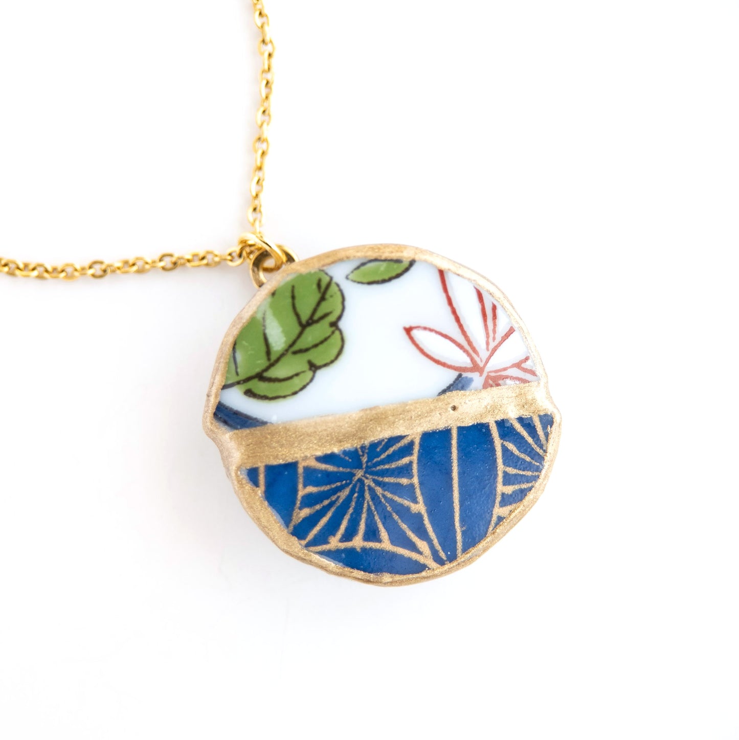 Yobitsugi Kintsugi Necklace - Blue White