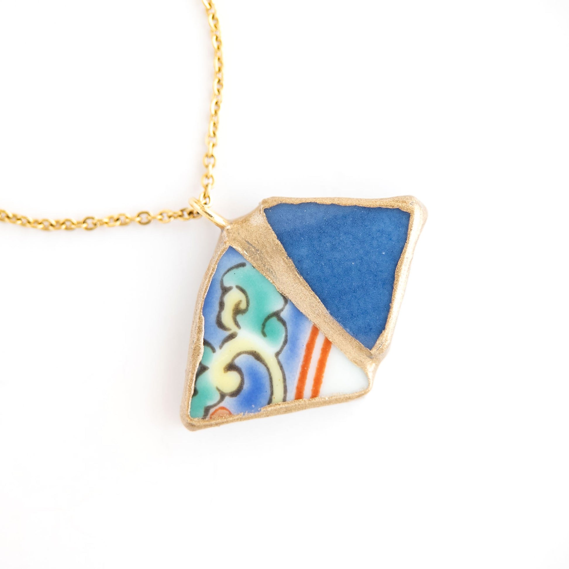 Yobitsugi Kintsugi Necklace - Blue