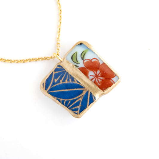 Yobitsugi Kintsugi Necklace - Red Blue