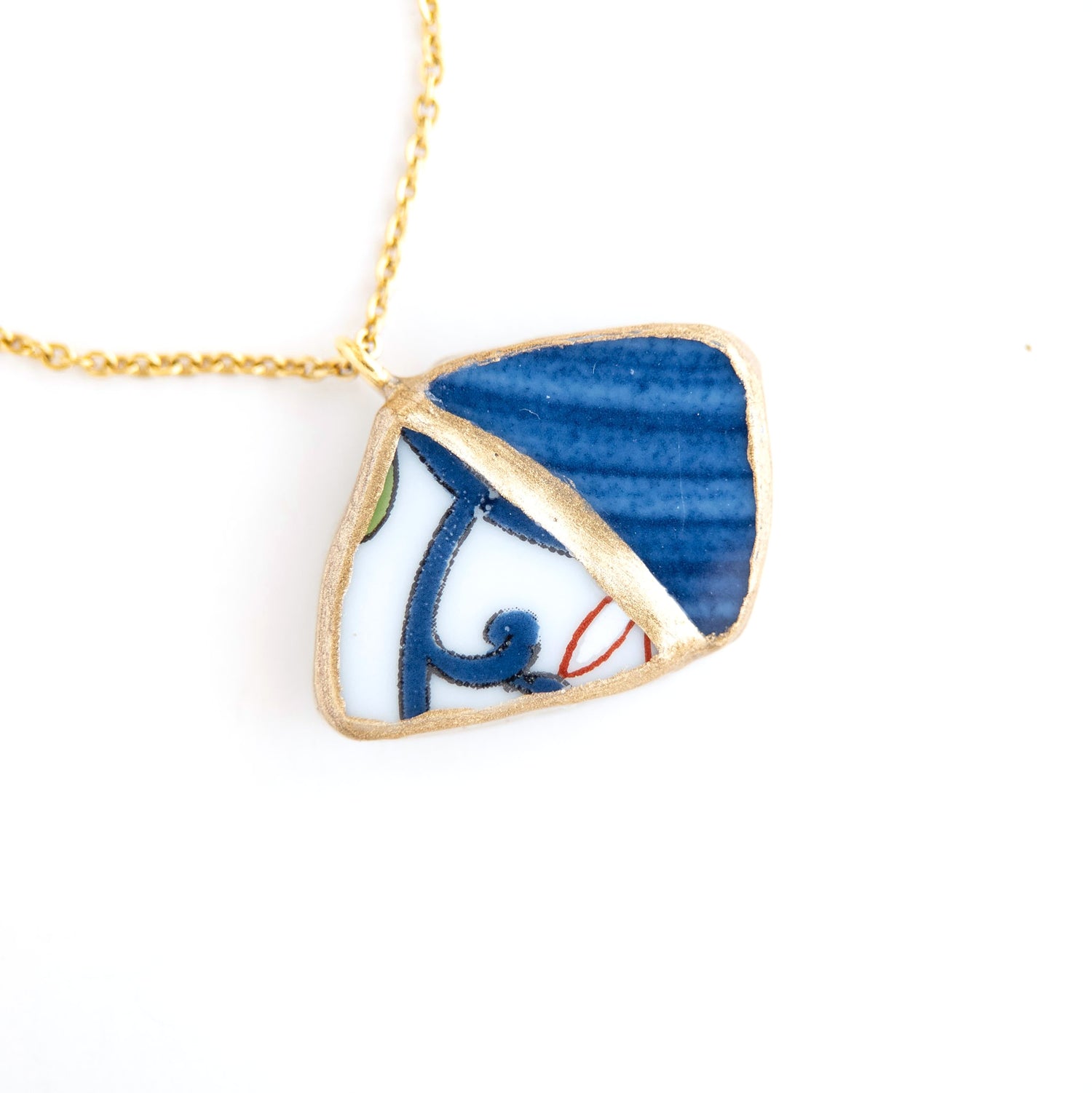 Yobitsugi Kintsugi Necklace - Blue