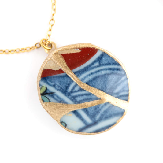 Ware Kintsugi Necklace - Blue Red
