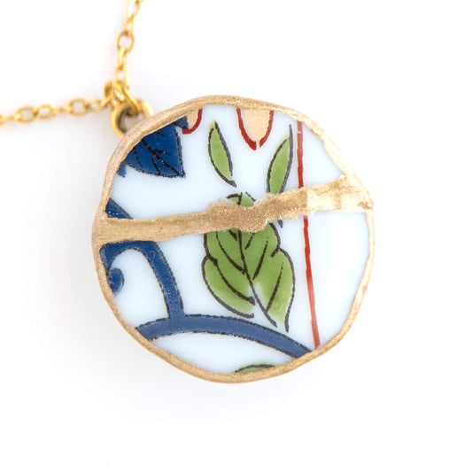 Ware Kintsugi Necklace - White Green
