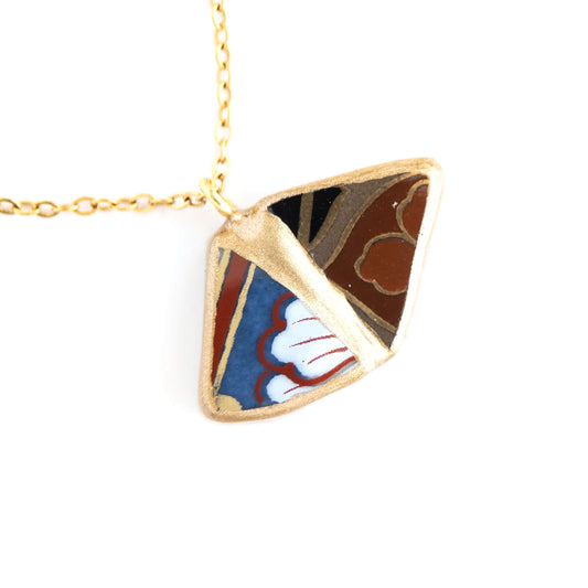Yobitsugi Kintsugi Necklace - Blue Brown