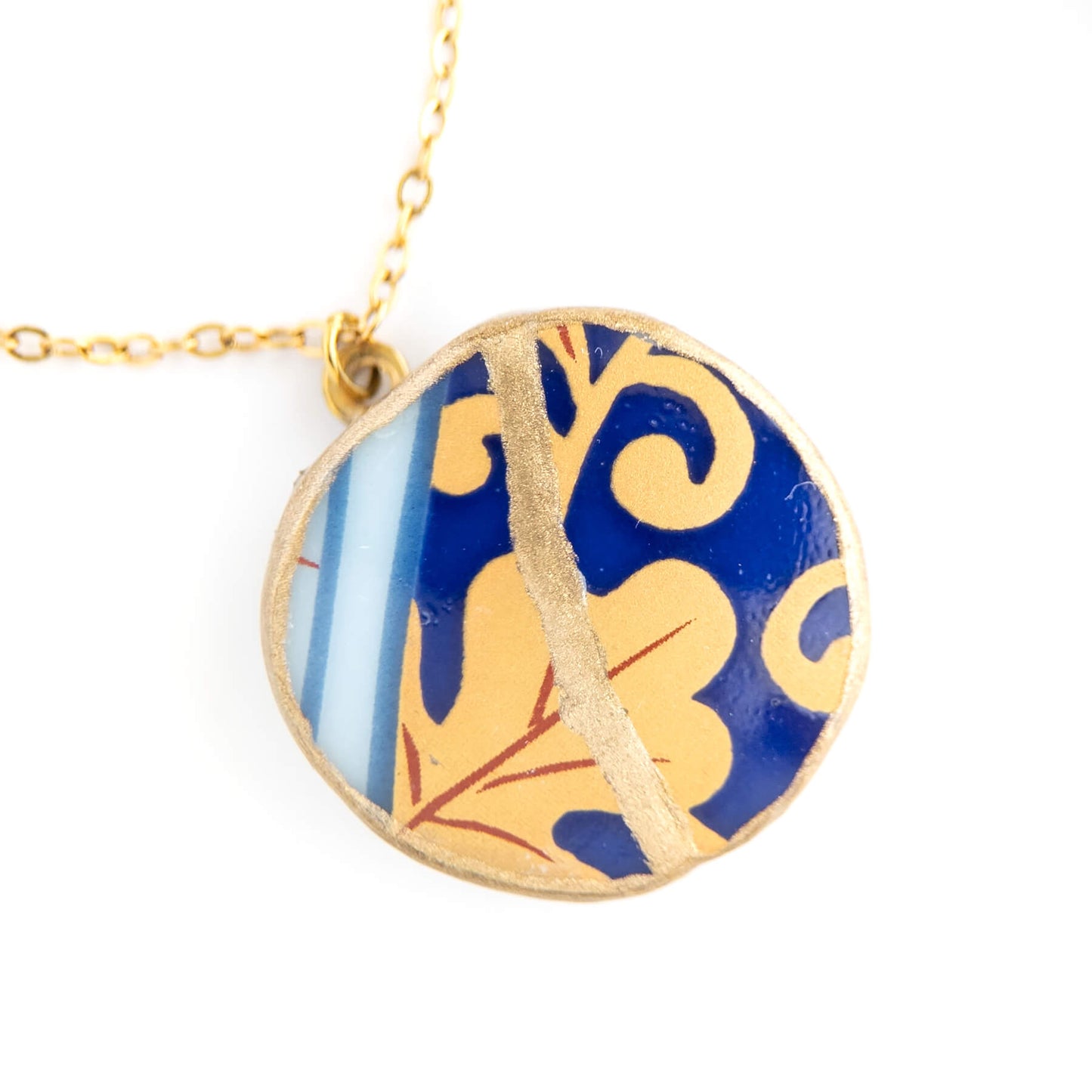 Ware Kintsugi Necklace - Blue Yellow