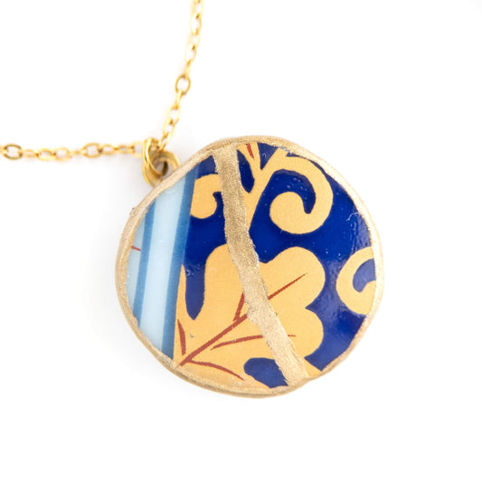 Ware Kintsugi Necklace - Blue Yellow