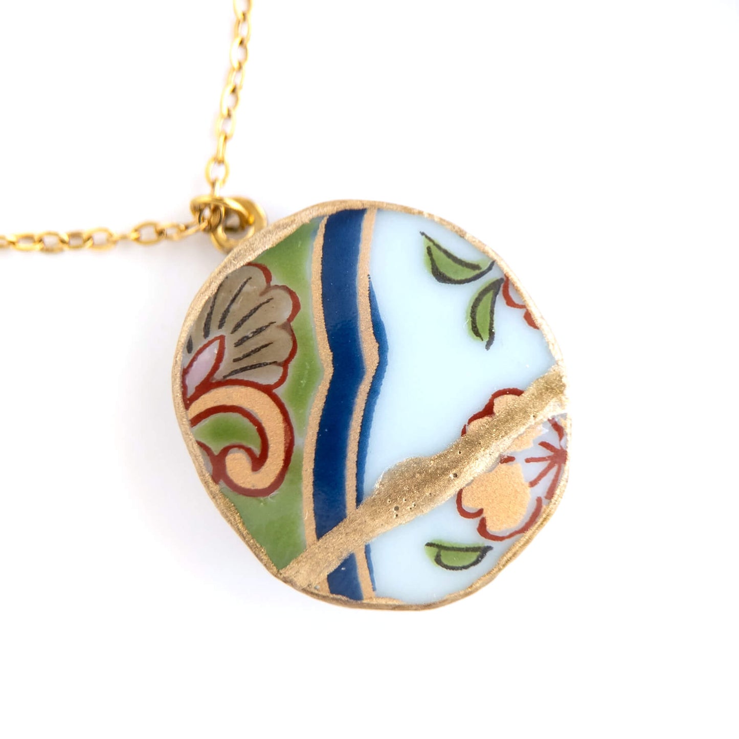 Ware Kintsugi Necklace - Green White