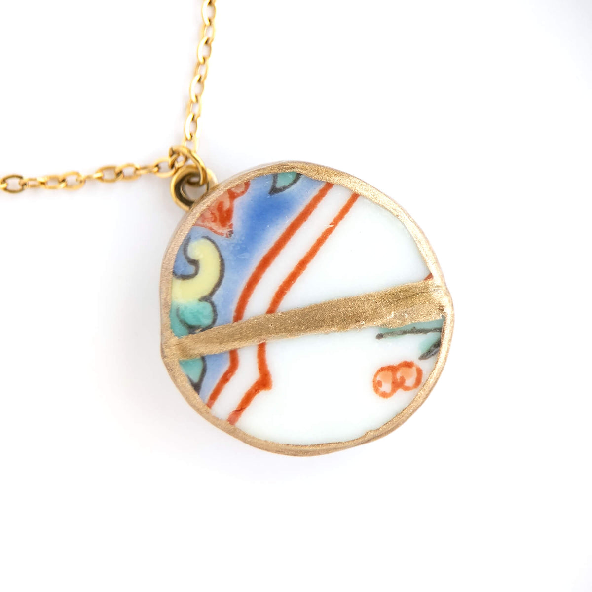 Ware Kintsugi Necklace - Blue White