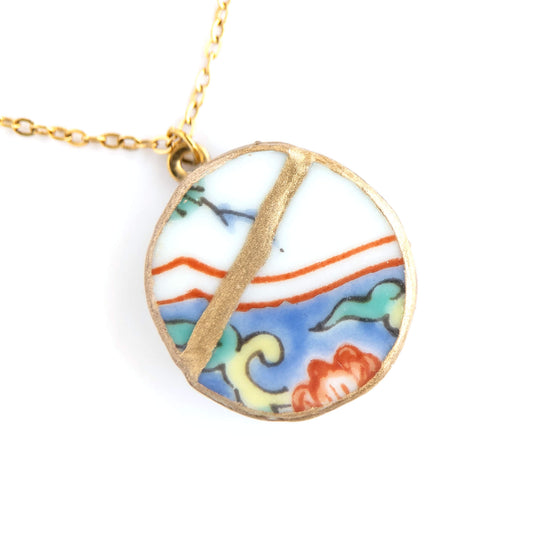 Ware Kintsugi Necklace - Blue White
