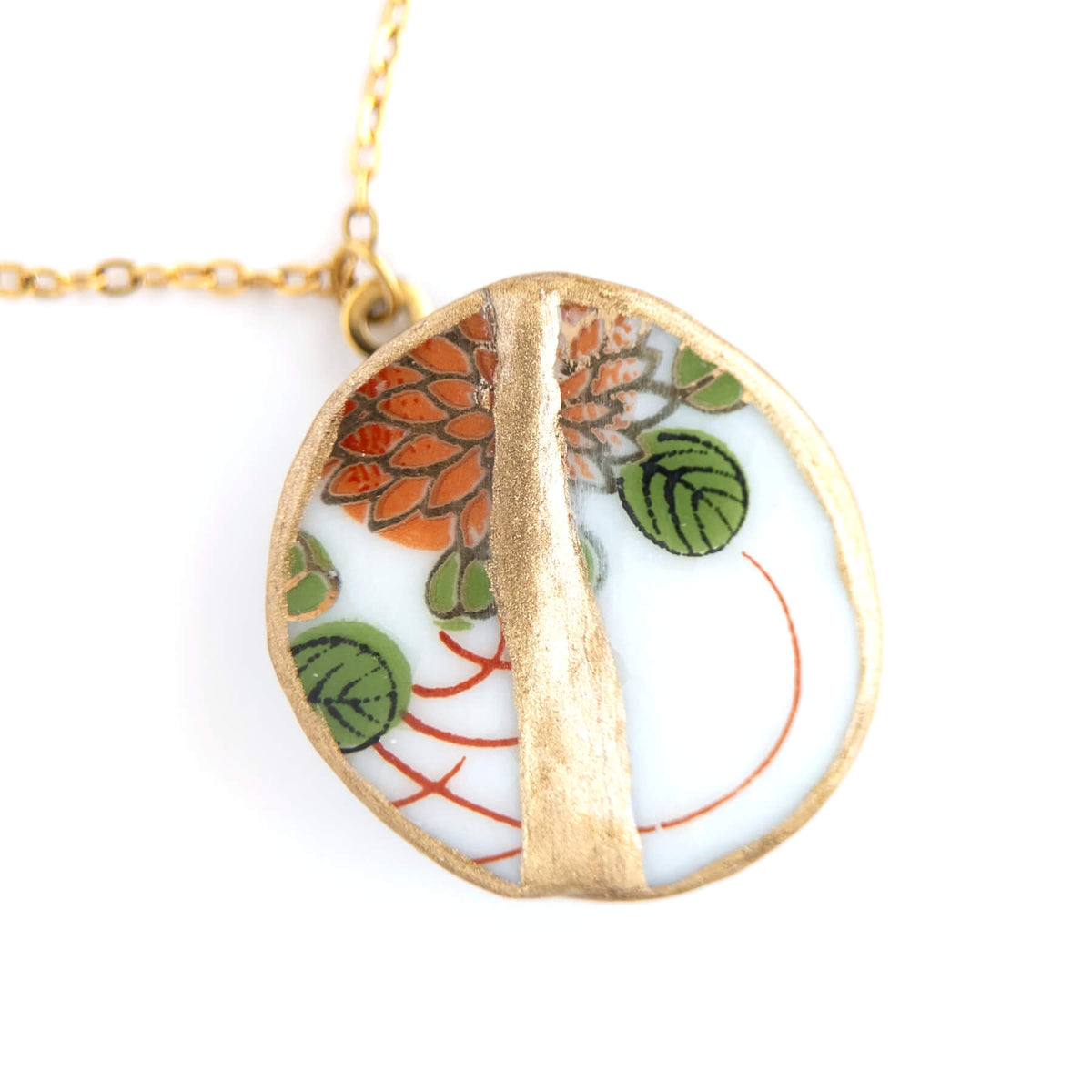 Ware Kintsugi Necklace - White Red