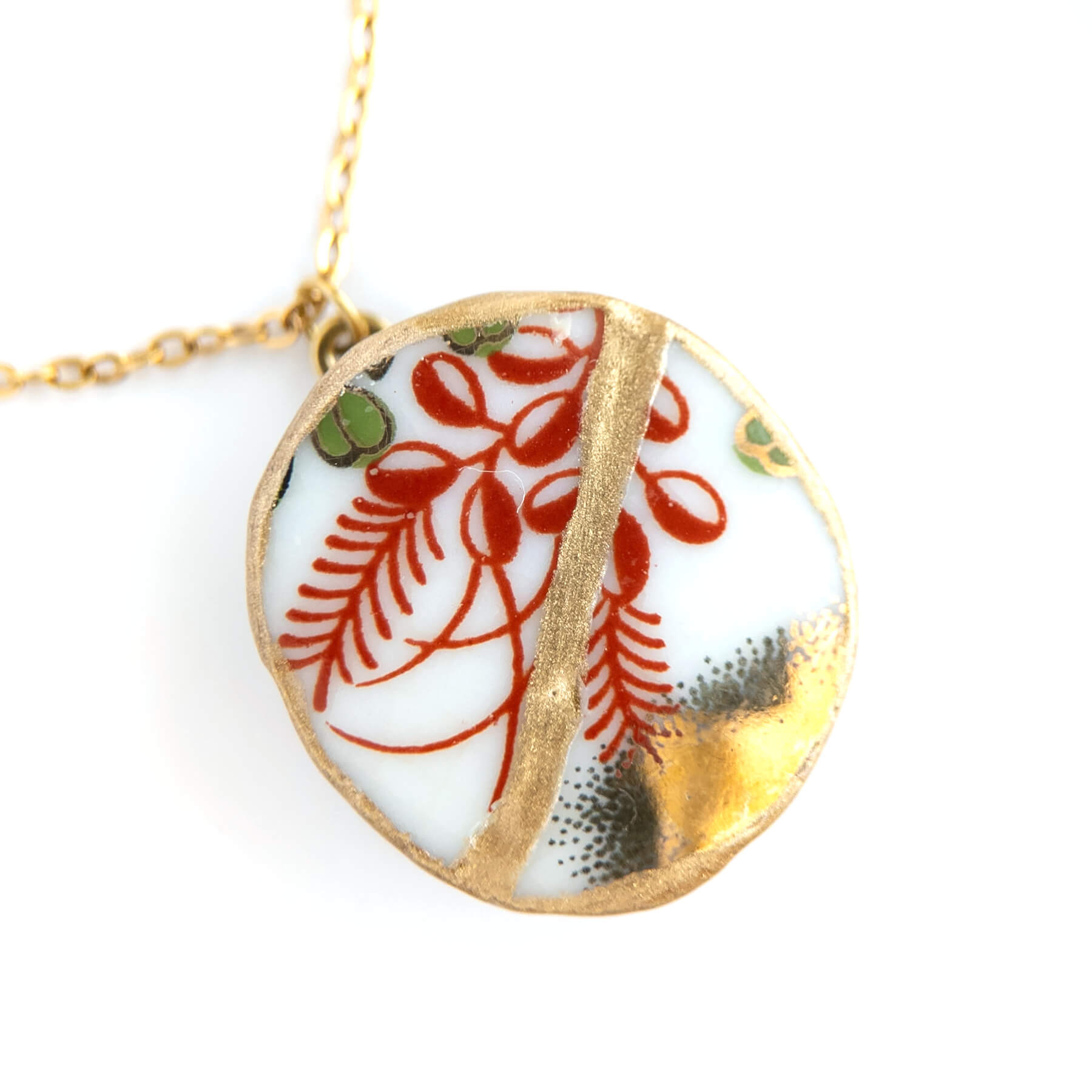 Ware Kintsugi Necklace - White Red