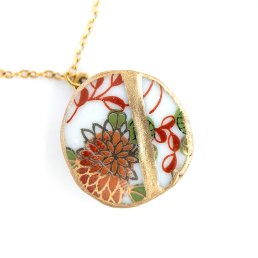 Ware Kintsugi Necklace - White Red