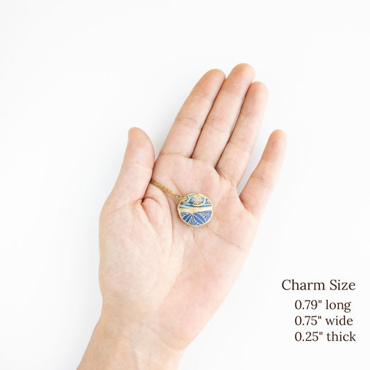 Yobitsugi Kintsugi Necklace - Blue Grey