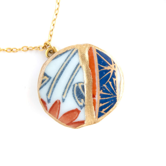 Yobitsugi Kintsugi Necklace - Blue White
