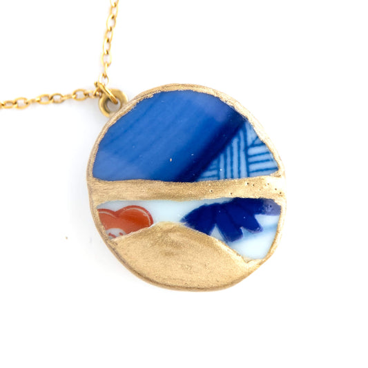 Yobitsugi Kintsugi Necklace - Blue