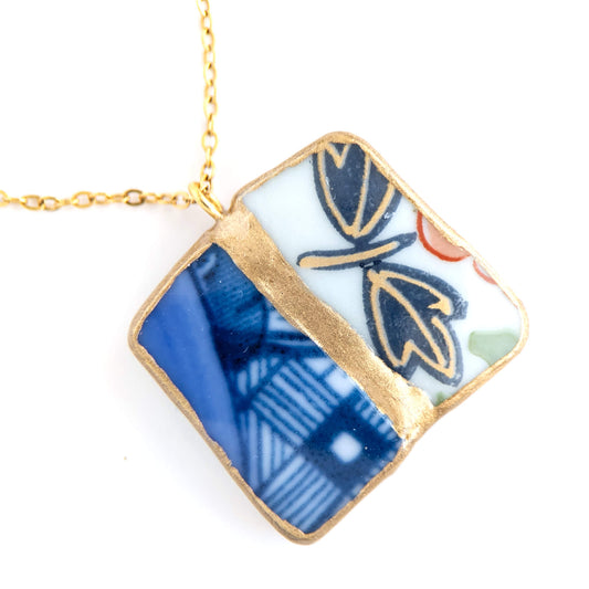 Yobitsugi Kintsugi Necklace - Blue