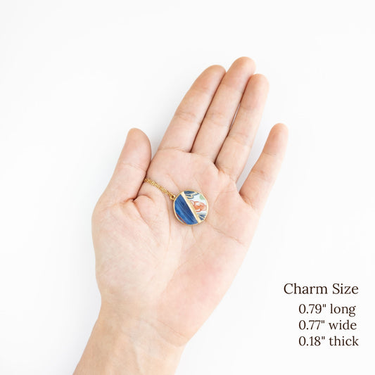 Yobitsugi Kintsugi Necklace - Blue Red