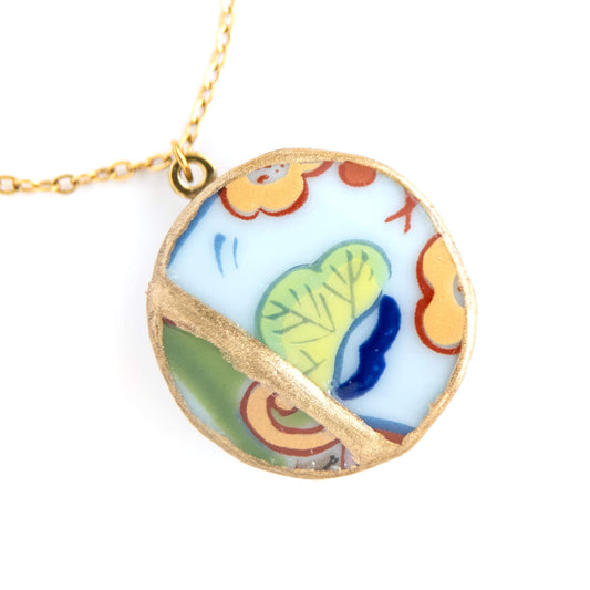 Yobitsugi Kintsugi Necklace - Green Yellow