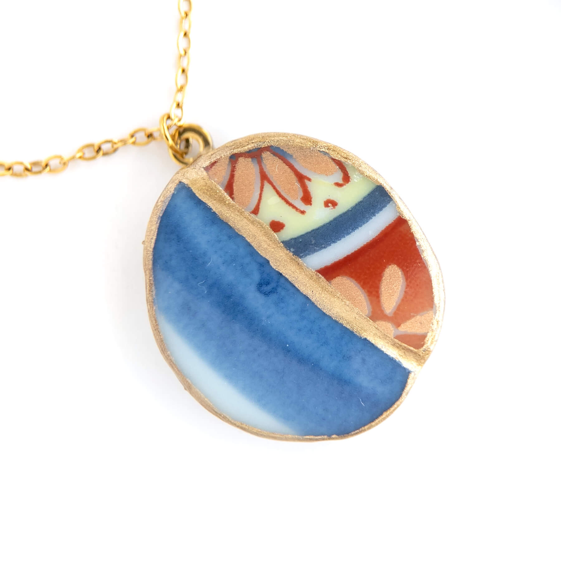 Yobitsugi Kintsugi Necklace - Blue