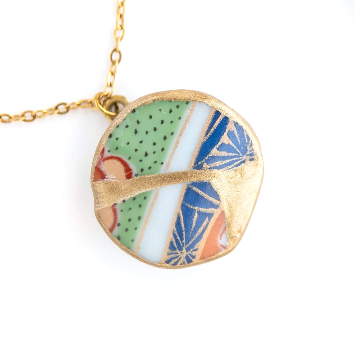 Ware Kintsugi Necklace - Green Blue
