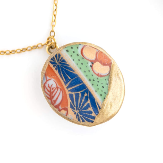 Kake Kintsugi Necklace - Green Blue