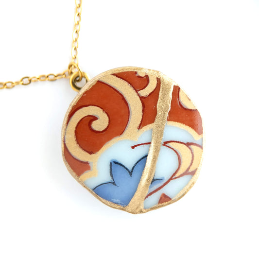 Ware Kintsugi Necklace - Red Blue
