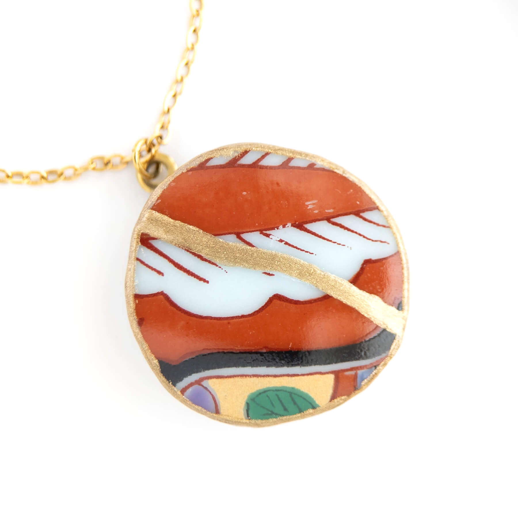Ware Kintsugi Necklace - Red Yellow