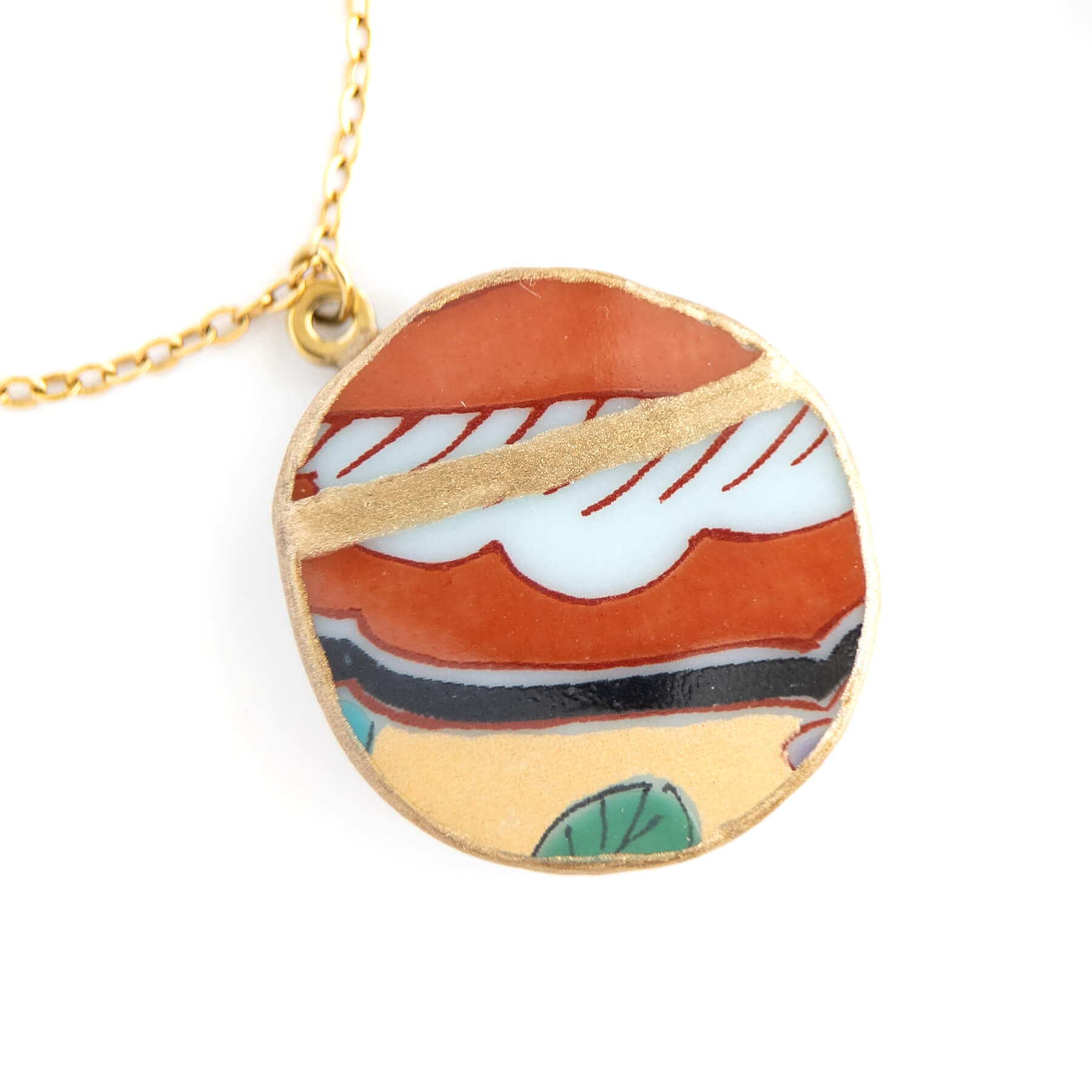 Ware Kintsugi Necklace - Red Yellow