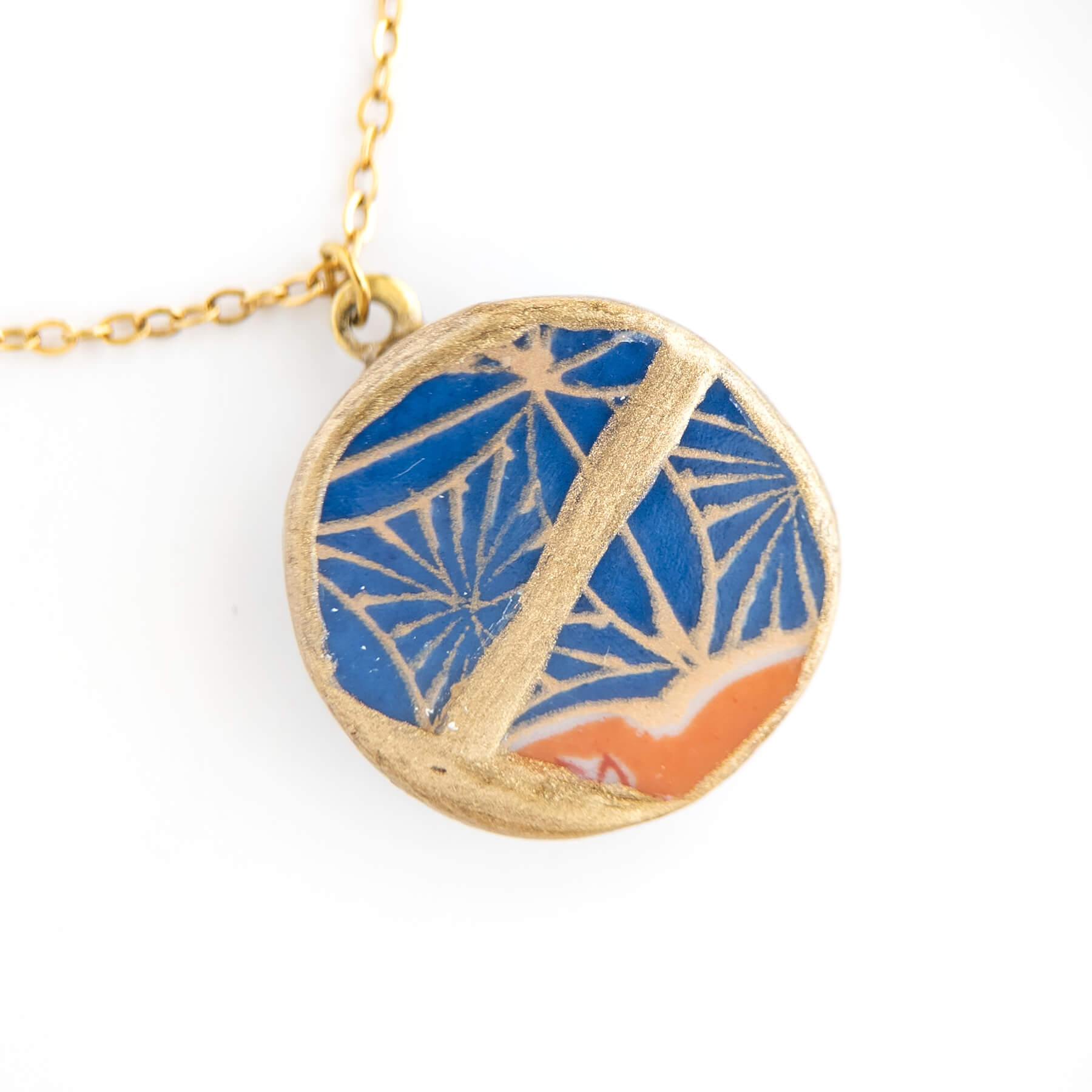 Ware Kintsugi Necklace - Blue Orange