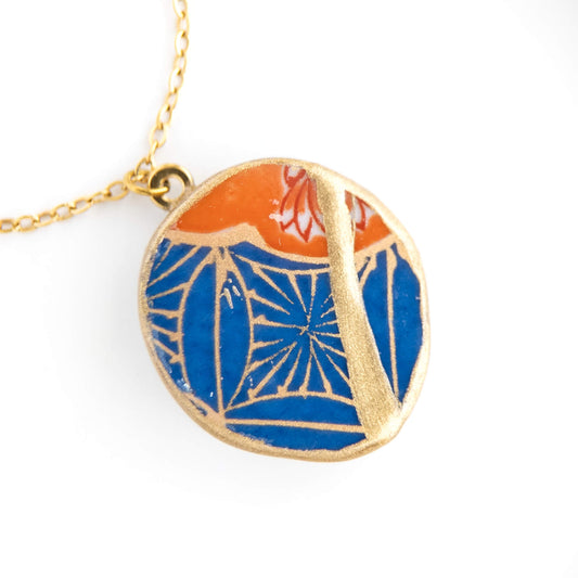 Ware Kintsugi Necklace - Blue Orange