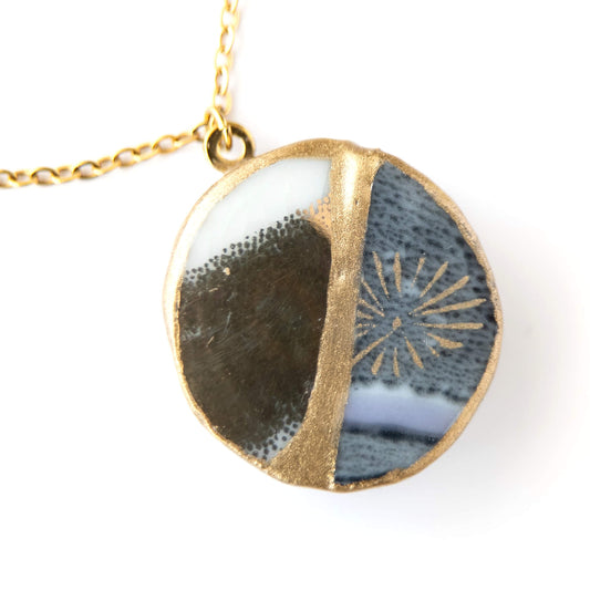 Yobitsugi Kintsugi Necklace - Grey