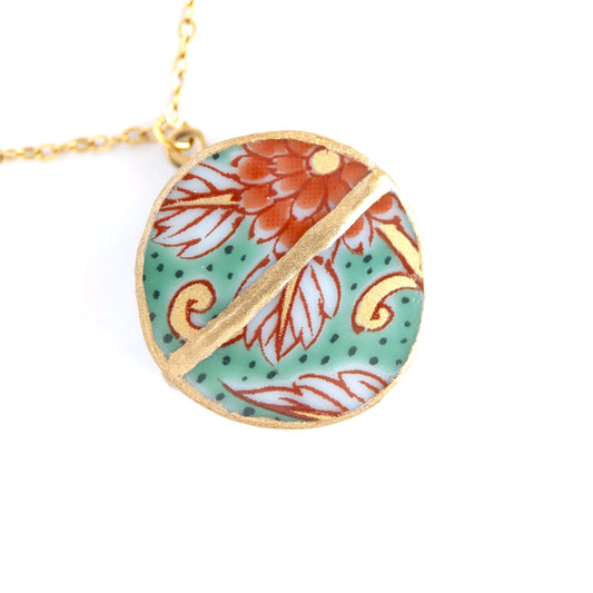 Ware Kintsugi Necklace - Green Red