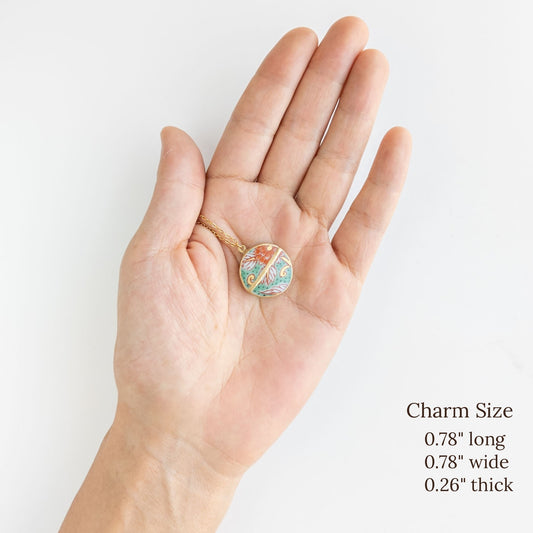 Ware Kintsugi Necklace - Green Red
