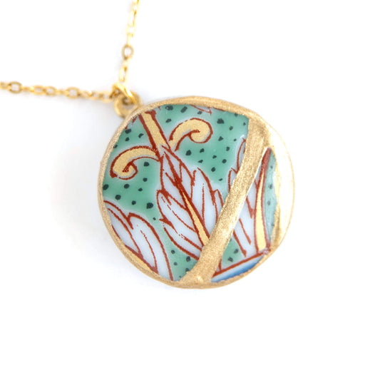 Ware Kintsugi Necklace - Green Red