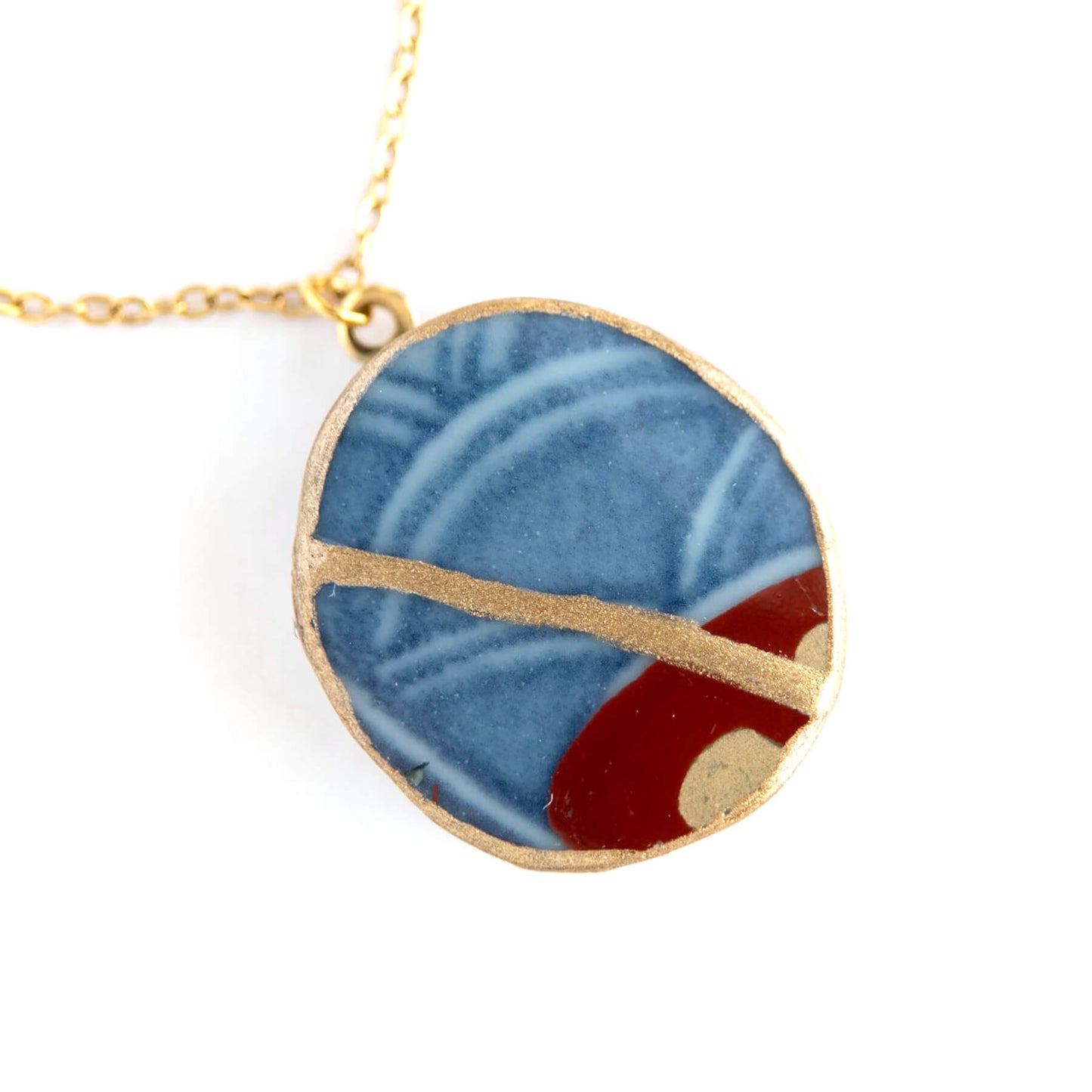 Ware Kintsugi Necklace - Blue Red