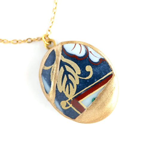 Ware Kintsugi Necklace - Blue White
