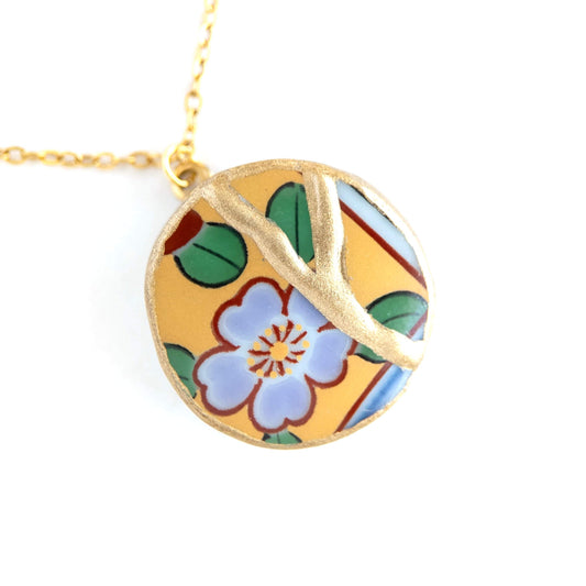 Ware Kintsugi Necklace - Yellow Blue