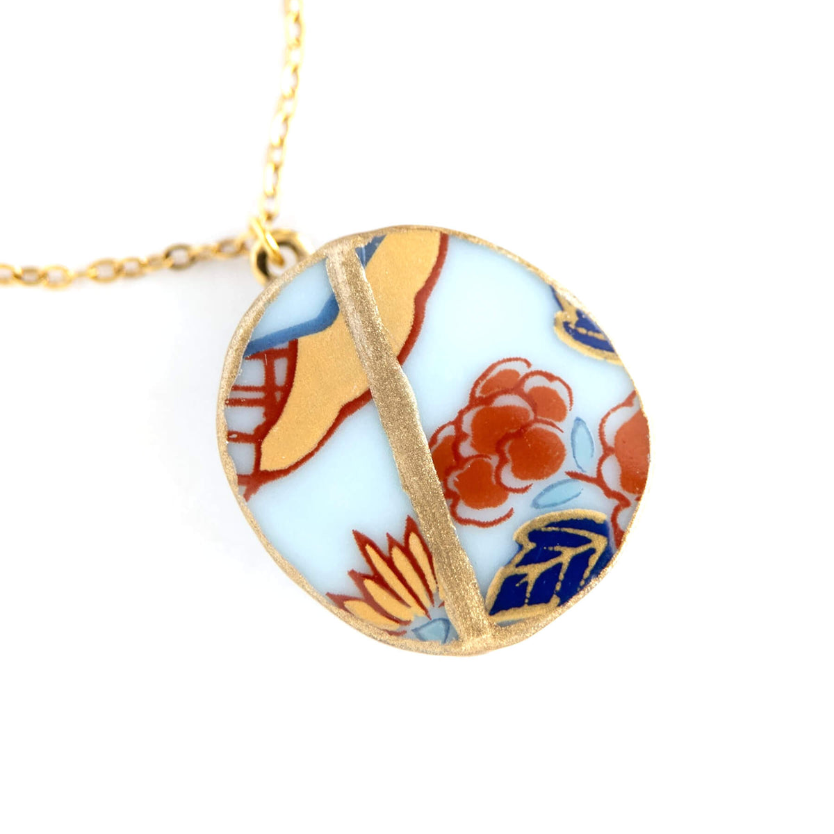 Ware Kintsugi Necklace - White Red