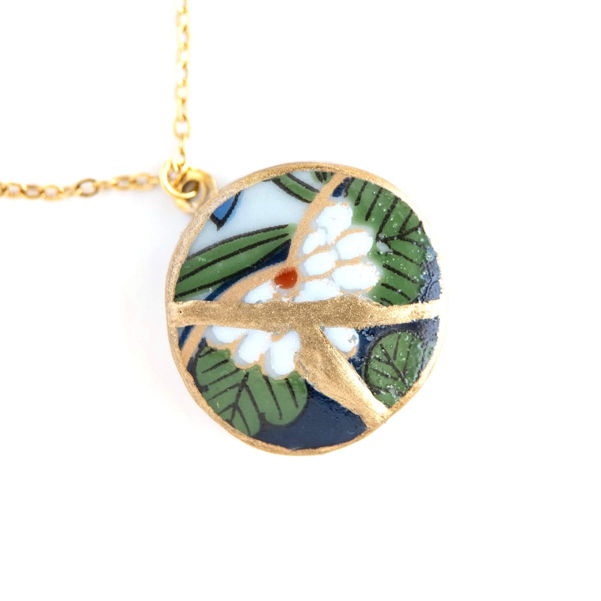Ware Kintsugi Necklace - Green White