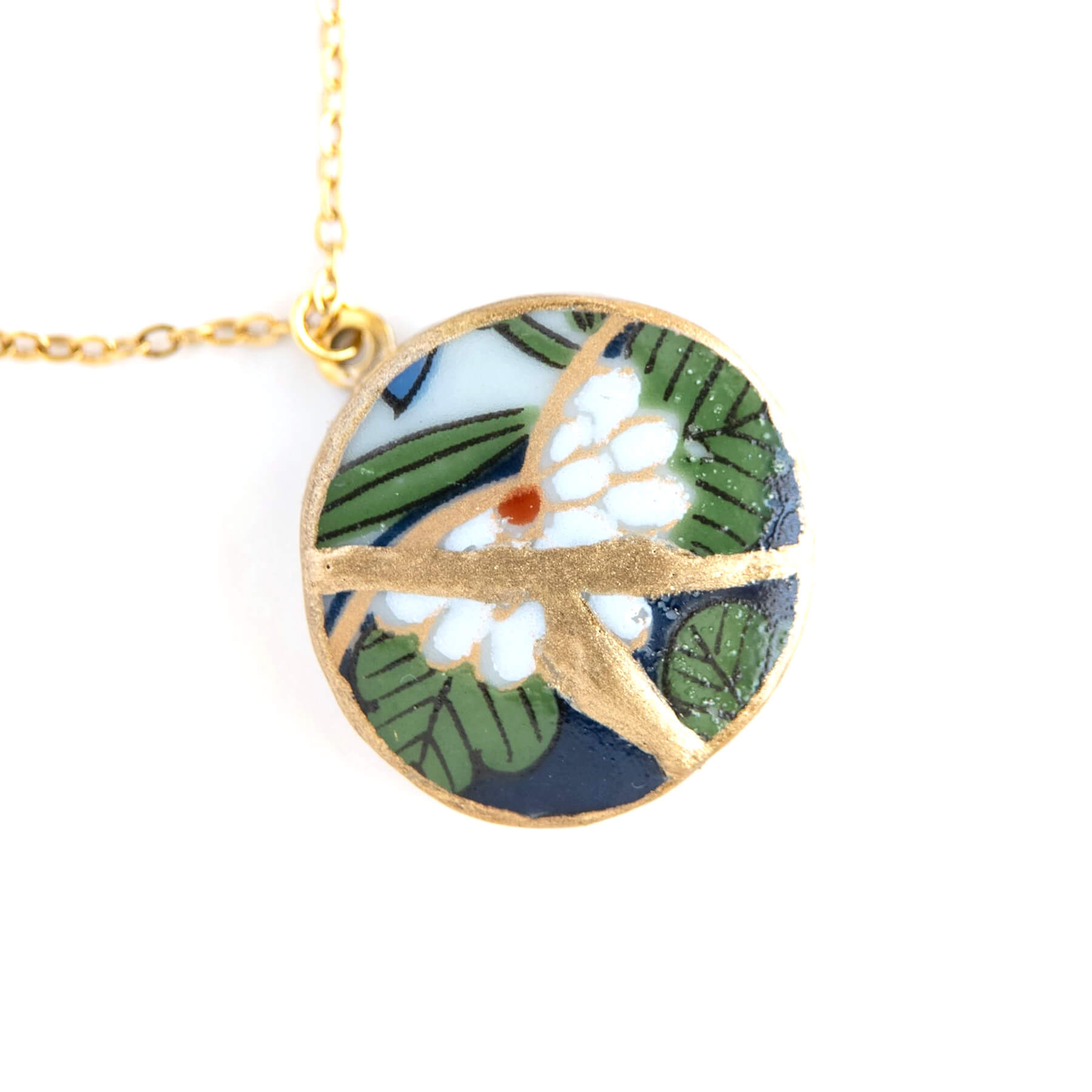 Ware Kintsugi Necklace - Green White