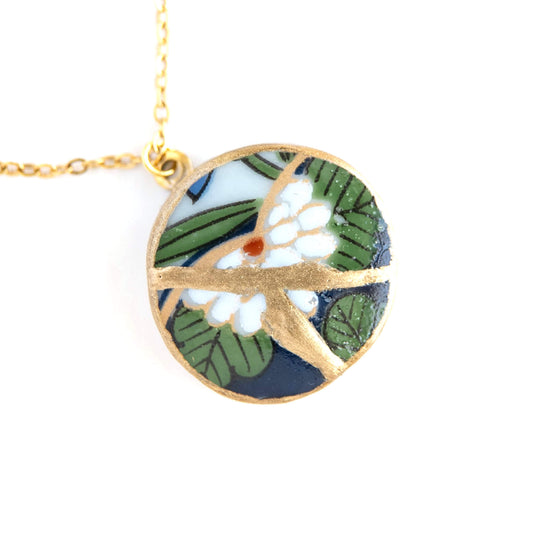 Ware Kintsugi Necklace - Green White