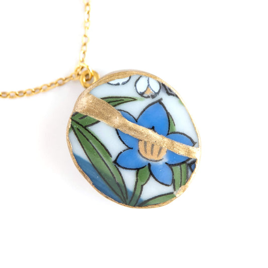 Ware Kintsugi Necklace - Blue Green