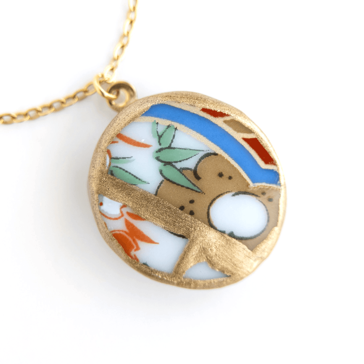 Ware Kintsugi Necklace - Brown Blue