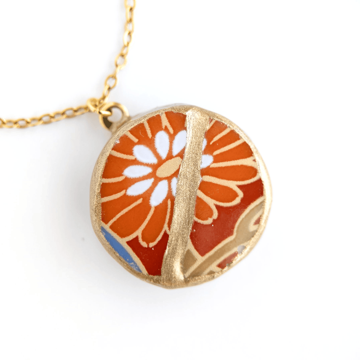 Ware Kintsugi Necklace - Red Orange