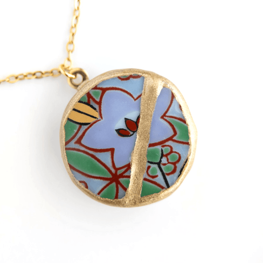 Ware Kintsugi Necklace - Purple Green