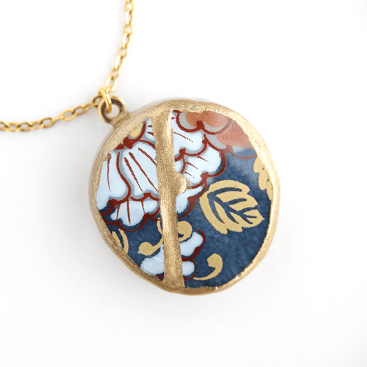 Ware Kintsugi Necklace - Blue White