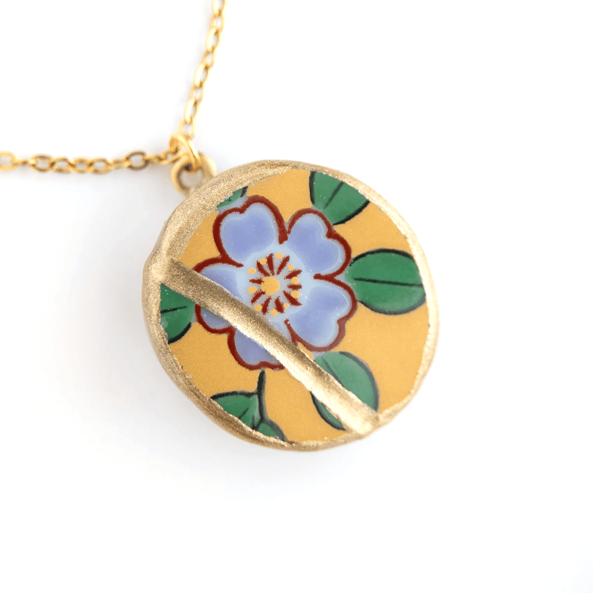 Ware Kintsugi Necklace - Yellow Purple