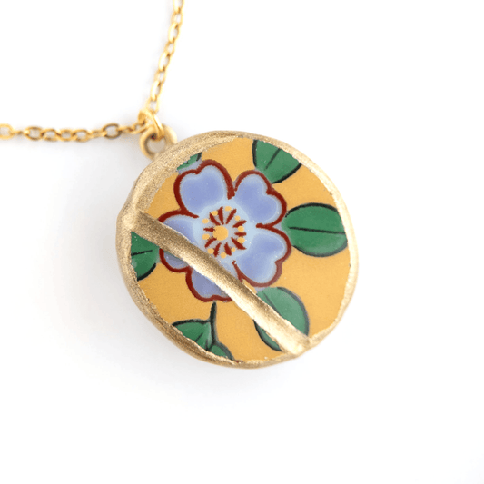 Ware Kintsugi Necklace - Yellow Purple