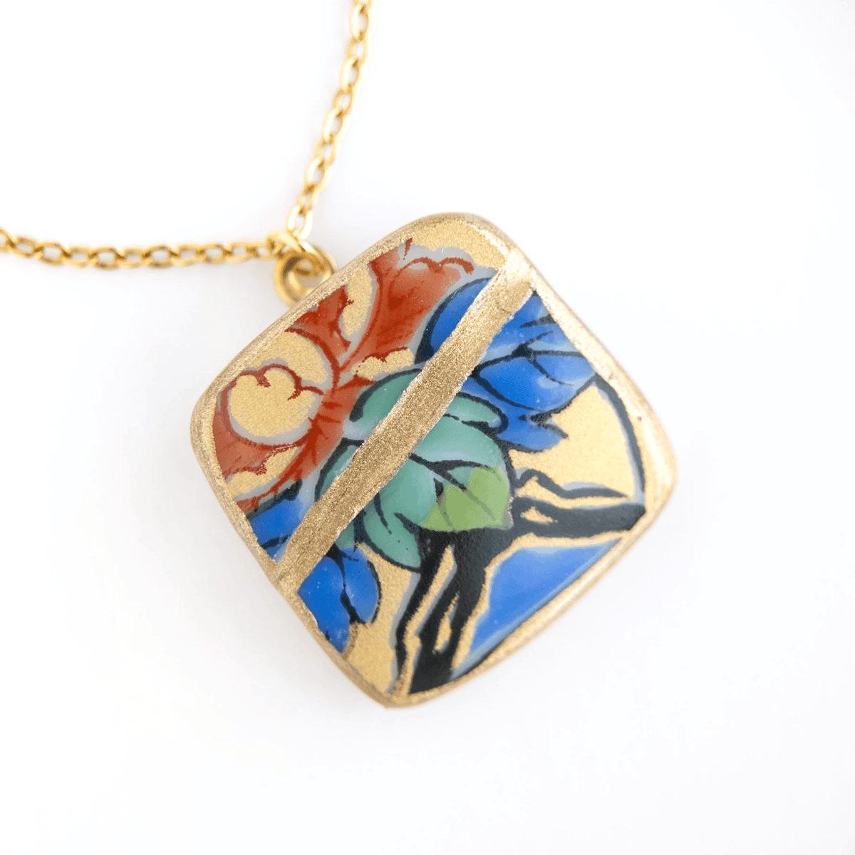 Ware Kintsugi Necklace - Yellow Blue